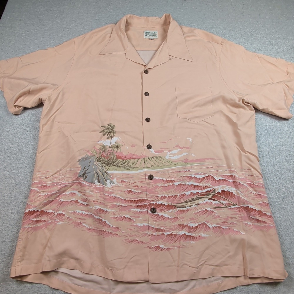 Diamond Head Sportswear Kaimana Surf Aloha Shirt 3XL Coral Waikiki Hawaiian